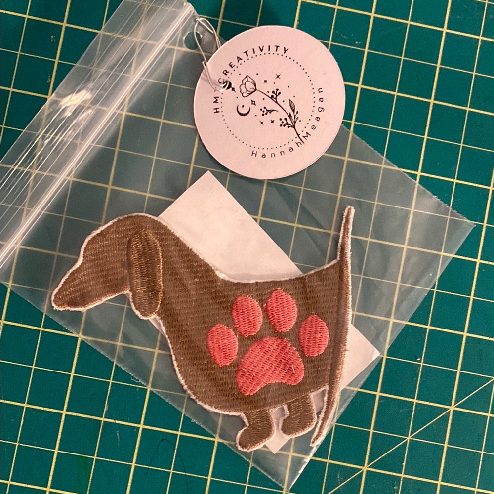 Brown and Pink Dog Patch